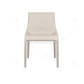 Italian minimalist white saddle leather Seattle chairs